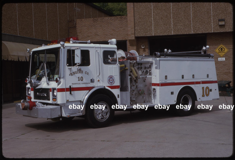 Nashville TN E10 1982 Mack MC pumper Fire Apparatus Slide