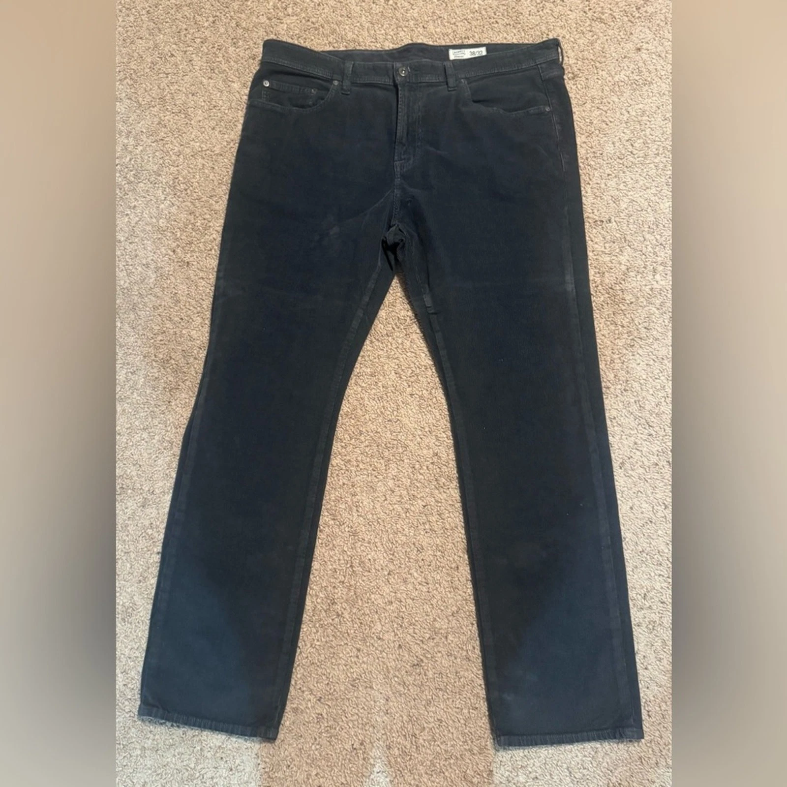 CREMIEUX Men’s Straight Fit Denim Lightweight Corduroy Charcoal Gray 38 x 32