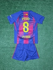 Youth Sizes/ Pedri 8 Home Jersey Set