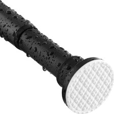 Hochwertige Duschvorhangstange 70-255cm - Schwarz, ohne Wandschäden installieren