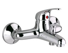 RUBINETTO MISCELATORE PER VASCA DA BAGNO WAL-GOD METALLO CROMATO INNESCO DOCCIA