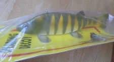 NOS Vintage Spearing Decoy No. S 40 Bear Creek Bait Co. Yellow Perch 8"