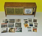 Vintage 1962 MCM BARBIE DREAM HOUSE TV Console + 9 records + 8 Skipper Room set