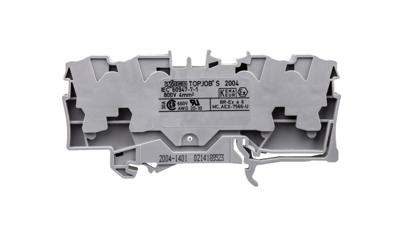 Rail Connector 4 Core 4mm² Grey 2004-1401 TOPJOBS