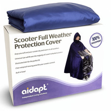 Mobility Scooter Waterproof Rain Coat - Hooded Lightweight Cape Poncho Cover