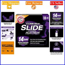 SLIDE Platinum Multi-Cat Clumping Cat Litter 18 lbs, Odor Control, Dust-Free