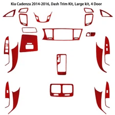 Red Carbon Fiber Interior Full Sets Cover Trim Kit For KIA Cadenza 2014-2016