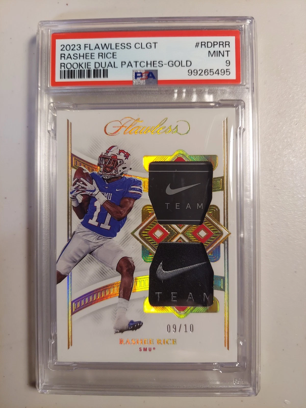 Rashee Rice Panini Flawless Collegiate Rookie Dual Patches #RDPRR Gold