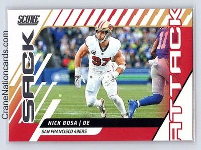 2025 Score Sack Attack #12 Nick Bosa - San Francisco 49ers Gold