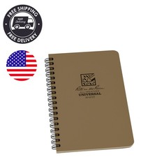 Weatherproof Side Spiral Notebook 4.625" x 7" - Durable Tan Polydura Cover