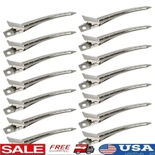 24pcs Duck Bill Hair Clips Premium Metal Salon Styling Sectioning Curls New