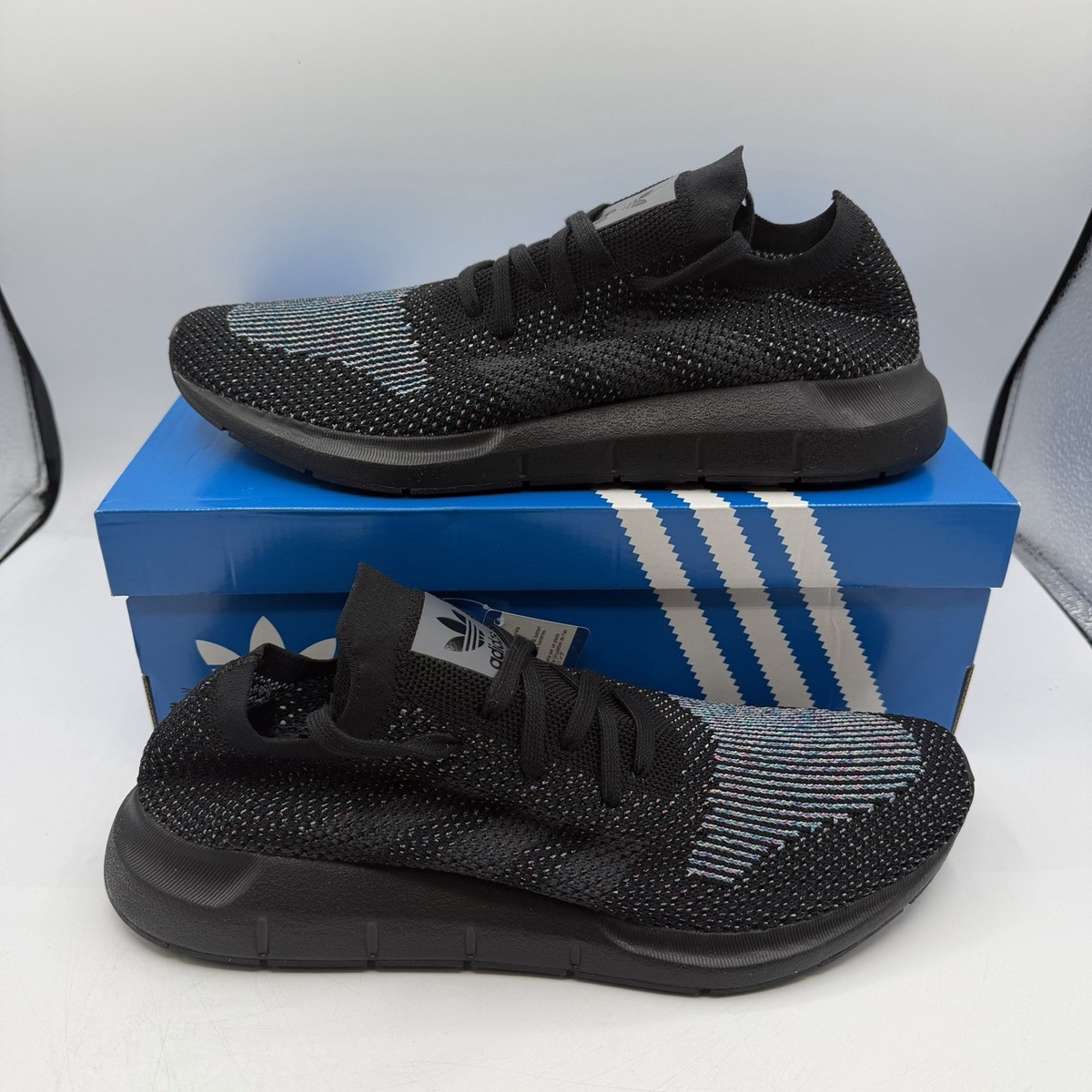 Adidas Swift Run PK Running Shoes Mens Sz 10.5 Black/Multi Color