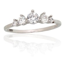 Silver ring, Silver 925 fineness, Rhodium (Pl...