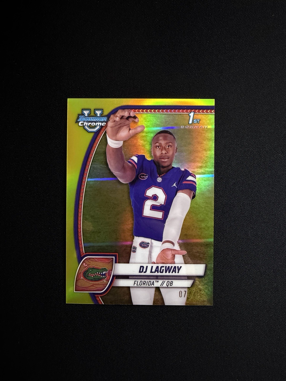 2024 Bowman Chrome U Dj Lagway Yellow Refractor 1st /75 #63