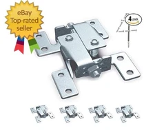 Countertop Joint Fasteners Double Action - 4-Pack, Flip Bolt Fastener for Counte