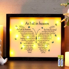 Sympathy Gift LED Memorial Shadow Box 8X10 Memorial Gifts for Loss of Loved One 