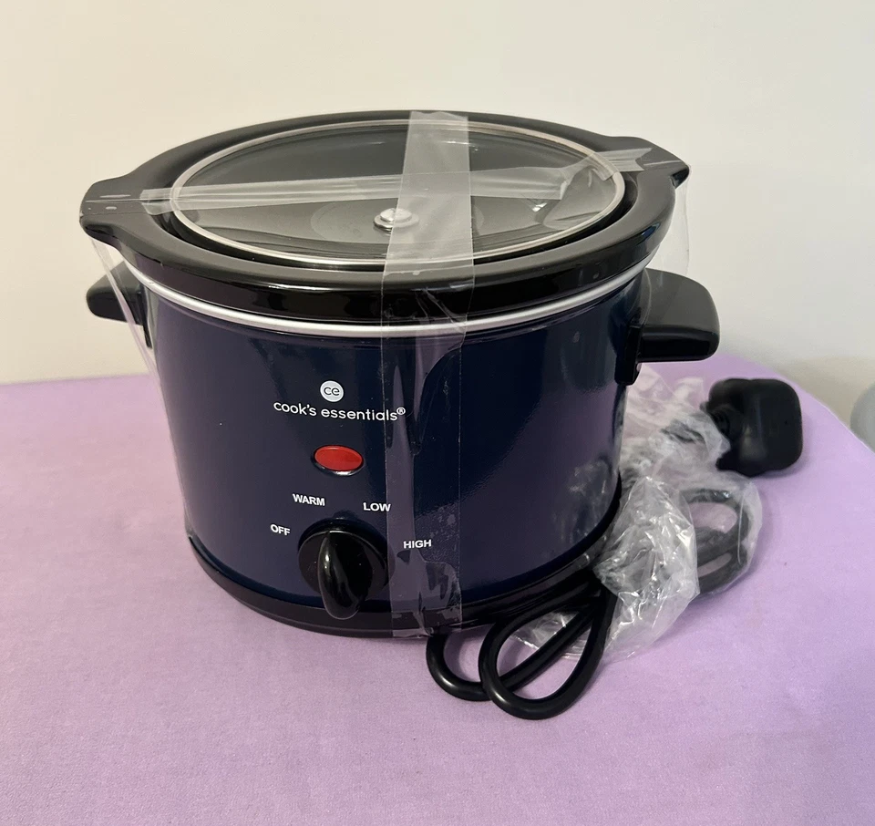 Cook's Essentials 1.5L Slow Cooker - Blue - Brand New - Image 3 of 4