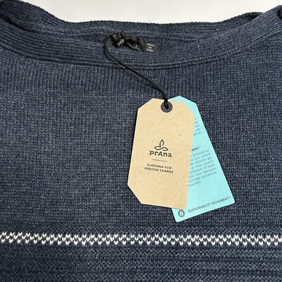 プラナ Prana Phono Sweater レディース Sweaters Nautical PrAna Phono Sweater Nautical Wool Blend Baggy Knit Sweater