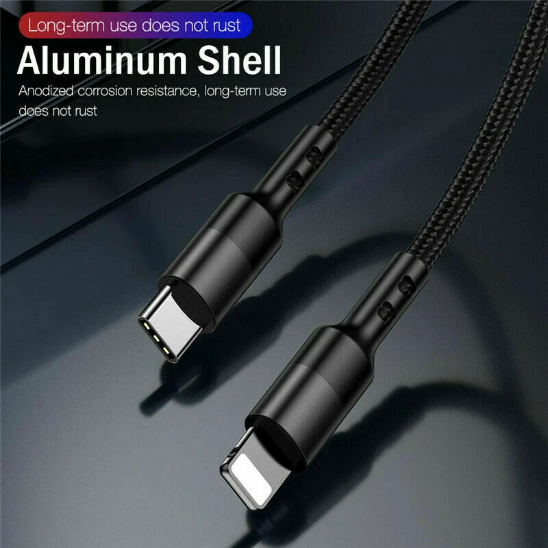 20W Type-C USB C to iPhone PD Fast Charger Charging Cable for 13 12 11 Pro Max - Image 3 of 4