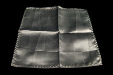 Men's Solid Silver Pocket Square/Handkerchief 8.5"