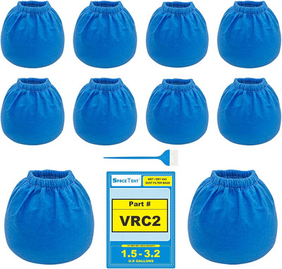 10 Pack VRC2 Shop Vac Filter for Armor All 2.5 Gallon and Vacmaster 1.5 to 3.2 G