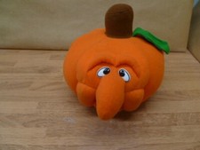 Fall Halloween Plush Pumpkin Shaped Stuffy with Face Extended Nose