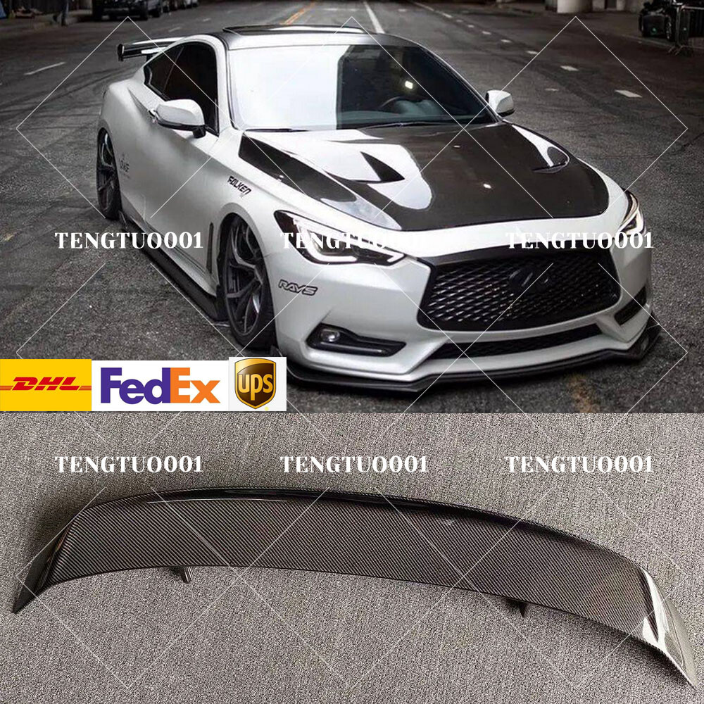 FOR 172021 INFINITI Q60 JDM HIGH KICK DUCKBILL CARBON FIBER TRUNK