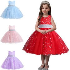 Princess Flower Girls Tulle Tutu Dress Party Ball Formal Bridesmaid Pageant Gown