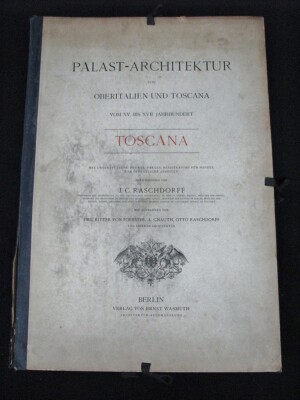 Early 20th Century German Architectural Review of Tuscany; Folio Form 21''
