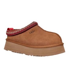 Authentic Women  s UGG Tazz Chestnut Braid Platform Suede Slippers Sandals Size 8