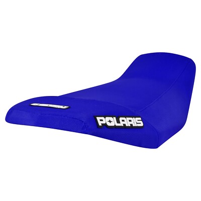 2013- 2025 Polaris Scrambler 850 1000 Gripper Seat Cover BLUE standard LOGO #347