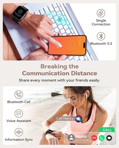 Smartwatch Damen Frauen mit Telefonfunktion Armbanduhr für iPhone Samsung Huawei - 第 3/8 張圖片