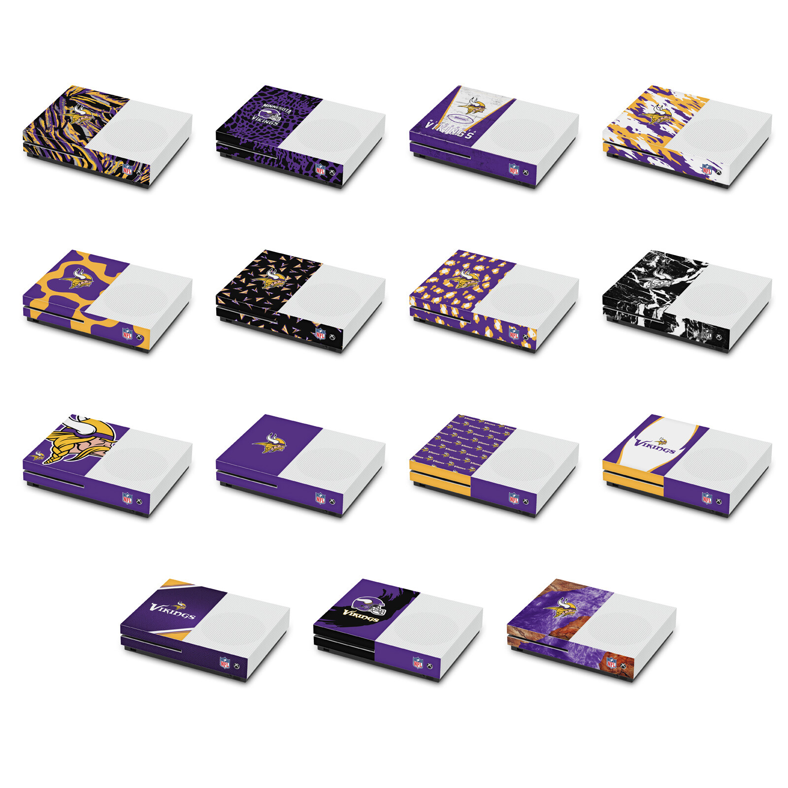 Official NFL Minnesota Vikings Vinyl Skin Decal for Xbox One S Console-image