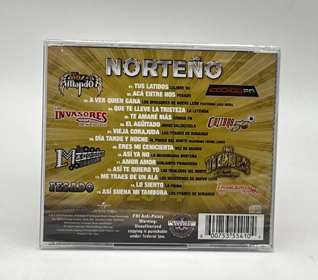 Various Artists -Norteo #1's 2014 - Fonovisa Records - CD Album Various Artists -Norteo #1's 2014 - Fonovisa Records - CD Album