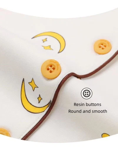 100% Cotton Women Pajama Set Soft Long Sleeve Pajamas Long Pants with Pockets - Bild 3 von 12