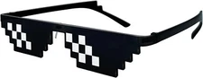 Lorigun Thug Life Glasses Pixel Sunglasses for Party, Deal with it A Pair 