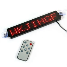 Car LED Message Display Board Sign Scrolling Screen Mini Advertising Board 12V
