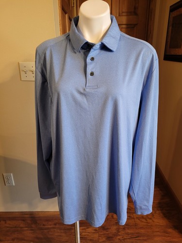 Grand Slam Mens Blue Long Sleeve Polo 