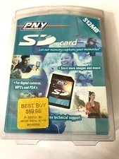 PNY Technologies 512 MB SD Card - P-SD512-RF - New/Sealed Japan