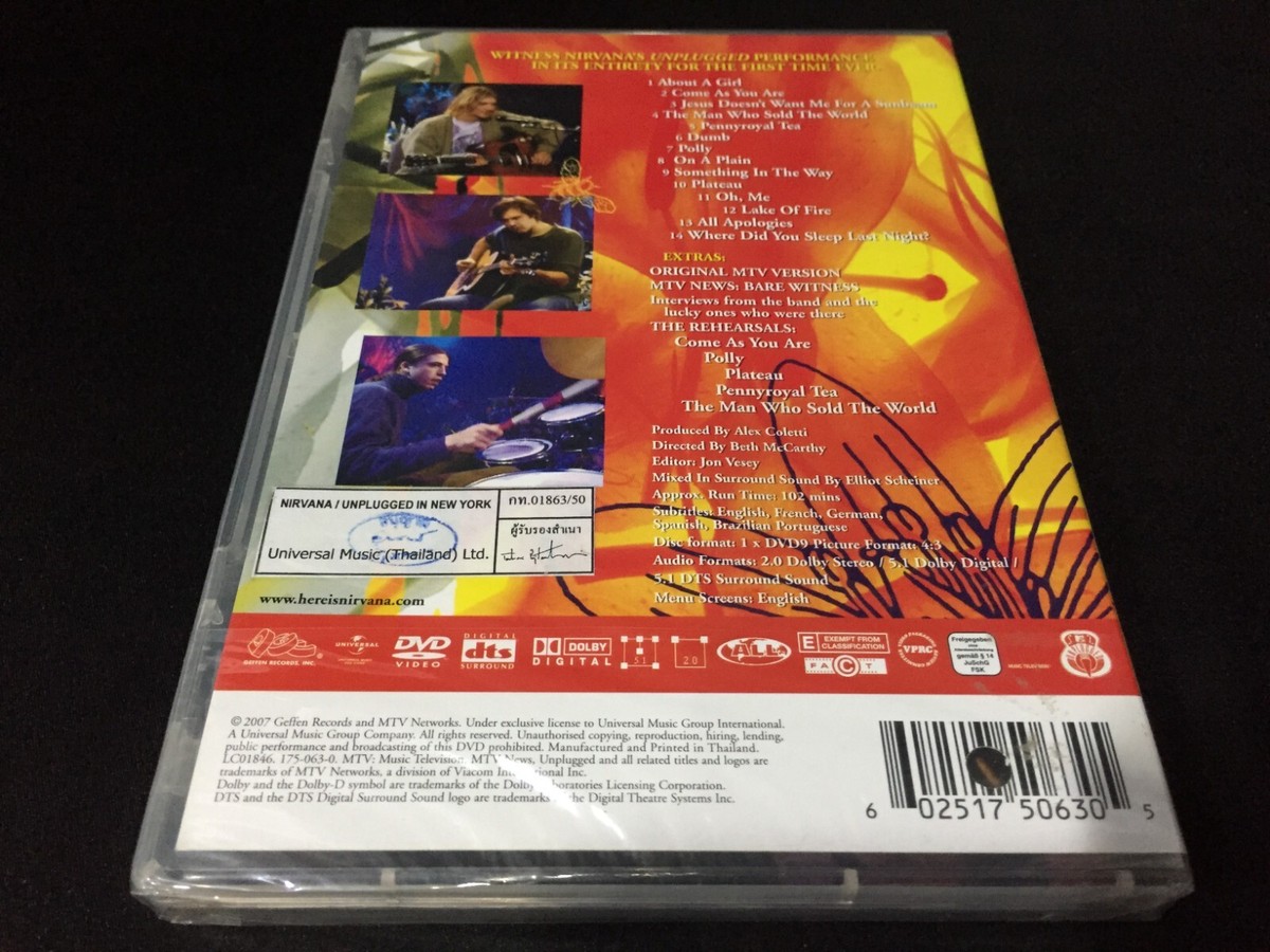 Nirvana MTV Unplugged In New York Thailand Promo DVD (2007) | eBay