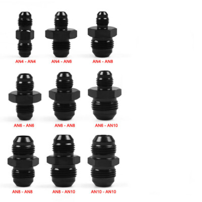 2× AN Male Flare To AN Male Flare Reducer Union Coupler Fitting AN4 AN6 AN8 AN10