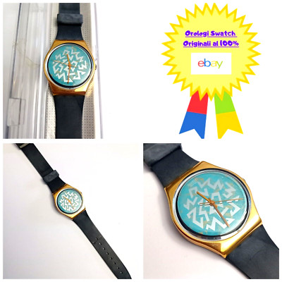 Swatch Gent Sign Of Samas GX105 1988 Vintage Armbanduhr 90er Neu NOS