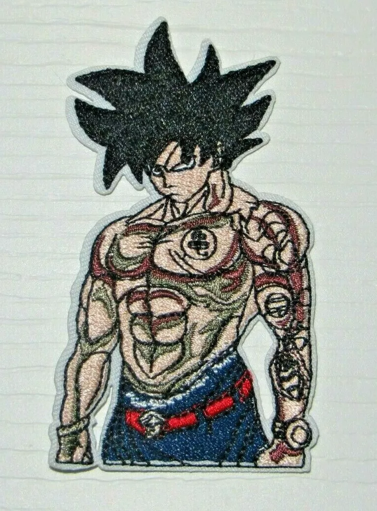 Dragon Ball Z Japanese Anime' Tattoo GOKU 3.5 X 2 Sewn/Iron On