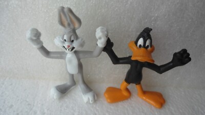 Bugs Bunny & Daffy Duck Figuren - Warner Bros Looney TM & WBI 1991 - 9cm & 7,5cm