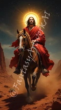 Jesus Christ (red) - Digital Image Phone Background AI Art, 12 images - #51