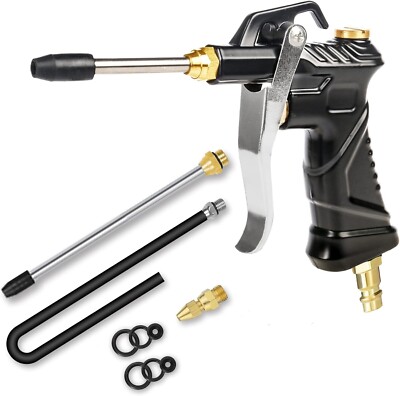 Industrial Air Blow Gun with Brass Adjustable Air Flow Nozzle, Steel Air Flow