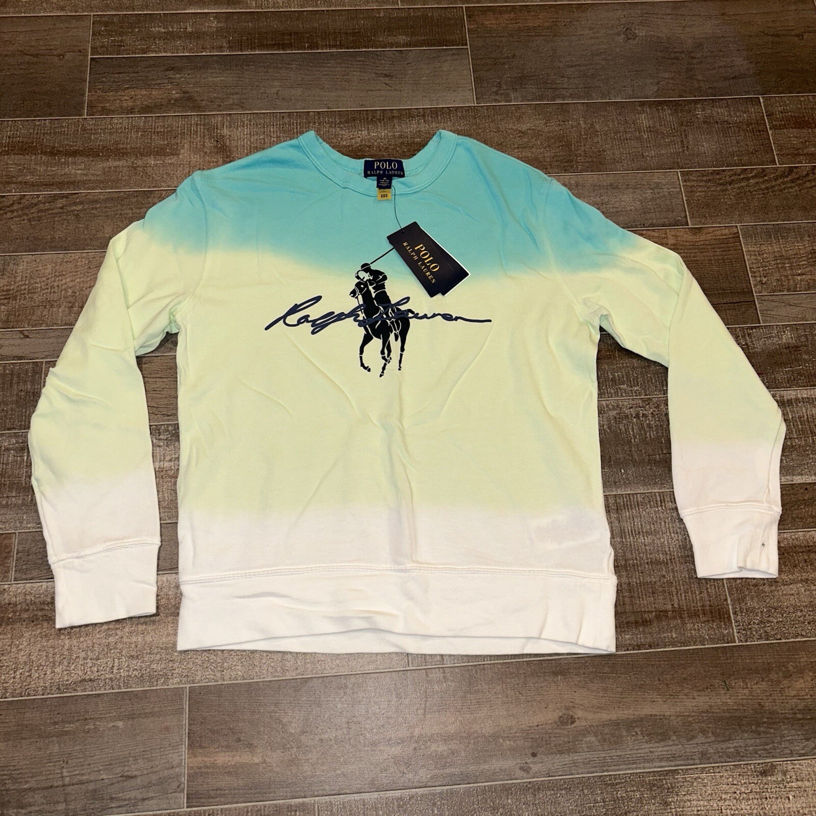 PONY Polo Ralph Lauren Felpa Grafica Ombre per Bambini Multi Taglia M (10 12)