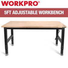 WORKPRO 5FT Adjustable Workbench Heavy-Duty Hardwood Workstation 2000 LBS Load