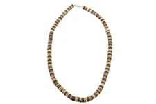 Coconut Shell Necklace (Thick) - 20", Light & Dark Brown Shell, Hawaiian Surfer 