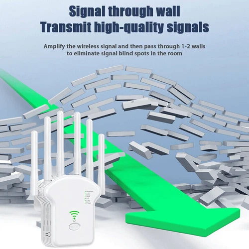 Wifi Range Internet Extender 1200Mbps 5G WLAN Repeater Signalverstärker Router - Bild 7 von 14